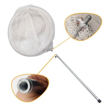 TAMSET 50x65 Teleskobik Balık Avı Kepçesi Metal Vidalı Sap