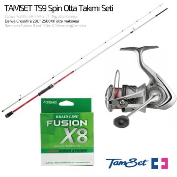 TAMSET Crossfire 2500XH Spitfire RF 244cm 5-14g Spin Olta Seti TS9
