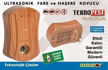 TEKNOPEST TP-70 Plus Ultrasonik Fare Haşere Kovucu 2'li Set