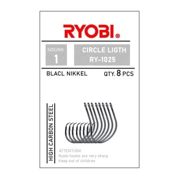 Ryobi 1025 Circle Light Olta İğnesi Delikli Black Nickel
