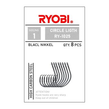 Ryobi 1025 Circle Light Olta İğnesi Delikli Black Nickel