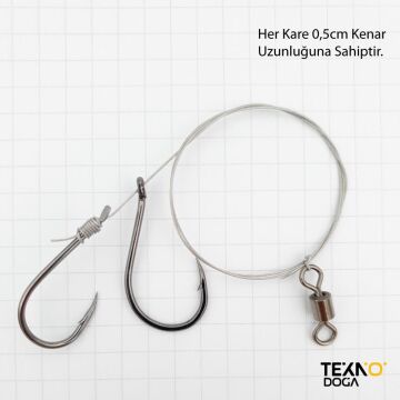 TAMSET 2 İğneli Çelik Telli Uzun Olta Takımı 3'lü Paket