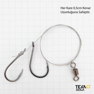 TAMSET 2 İğneli Çelik Telli Uzun Olta Takımı 3'lü Paket