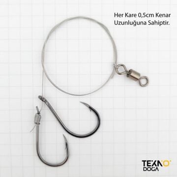 TAMSET 2 İğneli Çelik Telli Uzun Olta Takımı 3'lü Paket