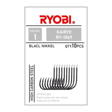 Ryobi 1069 Kairyo Olta İğnesi Düz Black Nickel