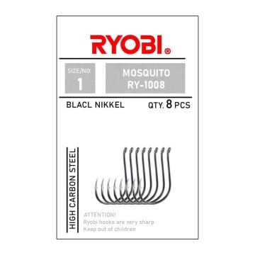 Ryobi 1008 Mosquito Olta İğnesi Delikli Black Nickel