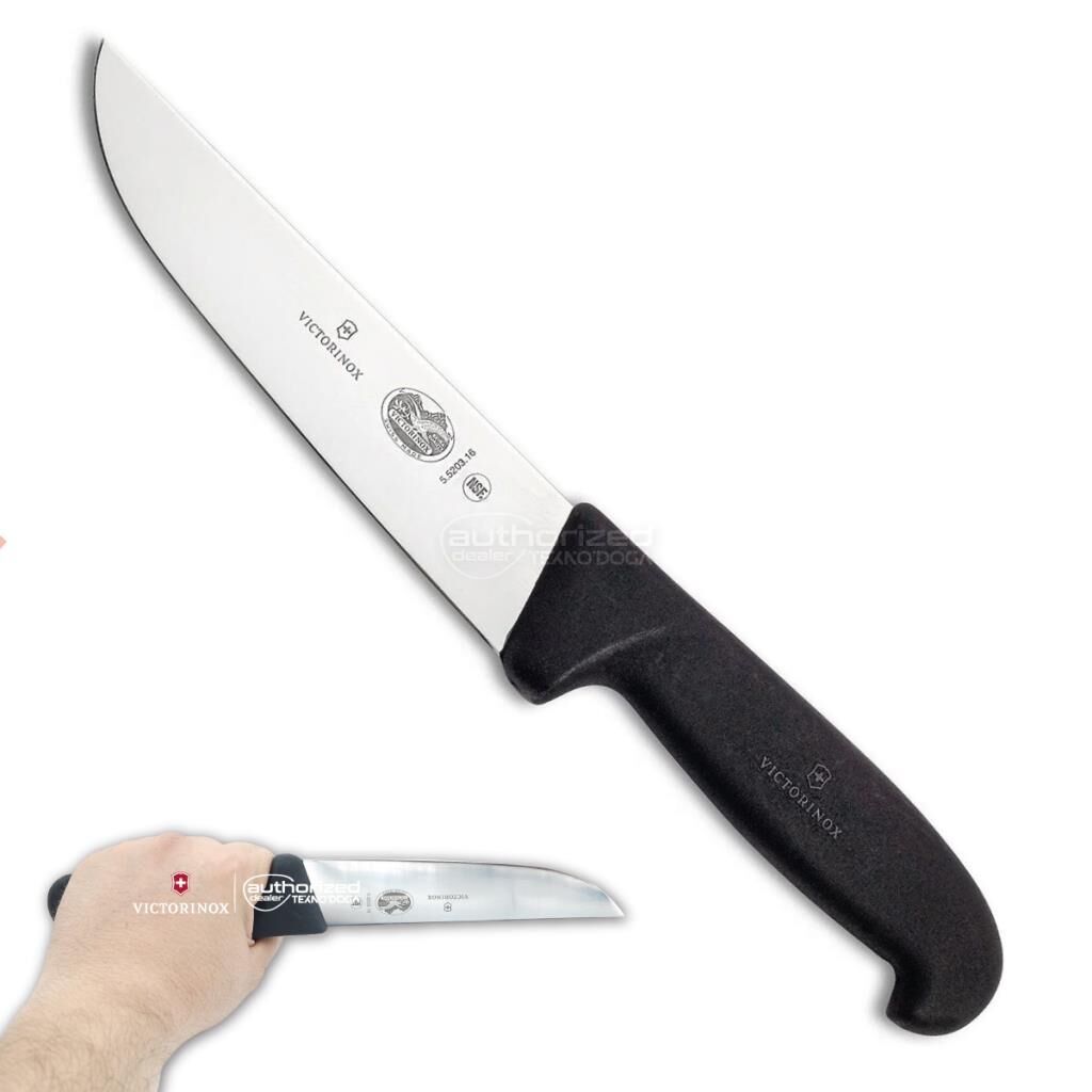 Victorinox Fibrox 16cm Kasap Kelle Bıçağı 5.5203.16 Siyah