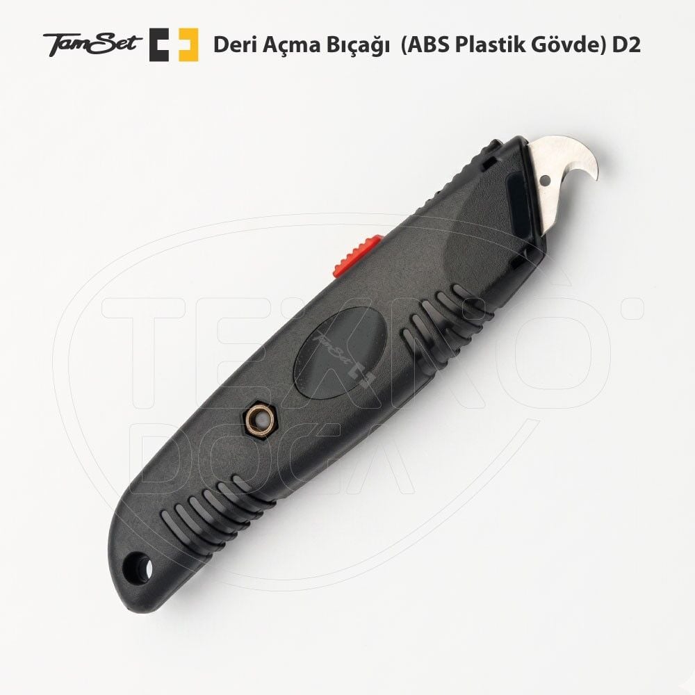 Tamset Deri Açma Bıçağı D2 ABS Plastik Gövde Kanca Uçlu Bıçak