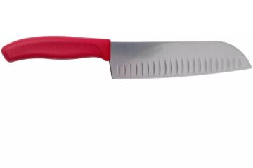 Victorinox SwissClassic 17cm Santoku Bıçağı Oluklu 6.8521.17B Kırmızı