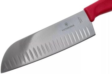 Victorinox SwissClassic 17cm Santoku Bıçağı Oluklu 6.8521.17B Kırmızı