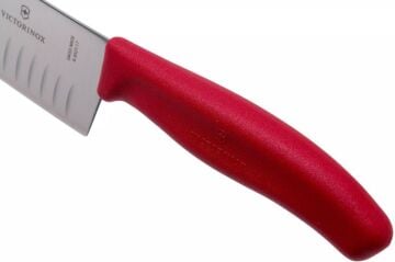 Victorinox SwissClassic 17cm Santoku Bıçağı Oluklu 6.8521.17B Kırmızı
