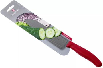 Victorinox SwissClassic 17cm Santoku Bıçağı Oluklu 6.8521.17B Kırmızı