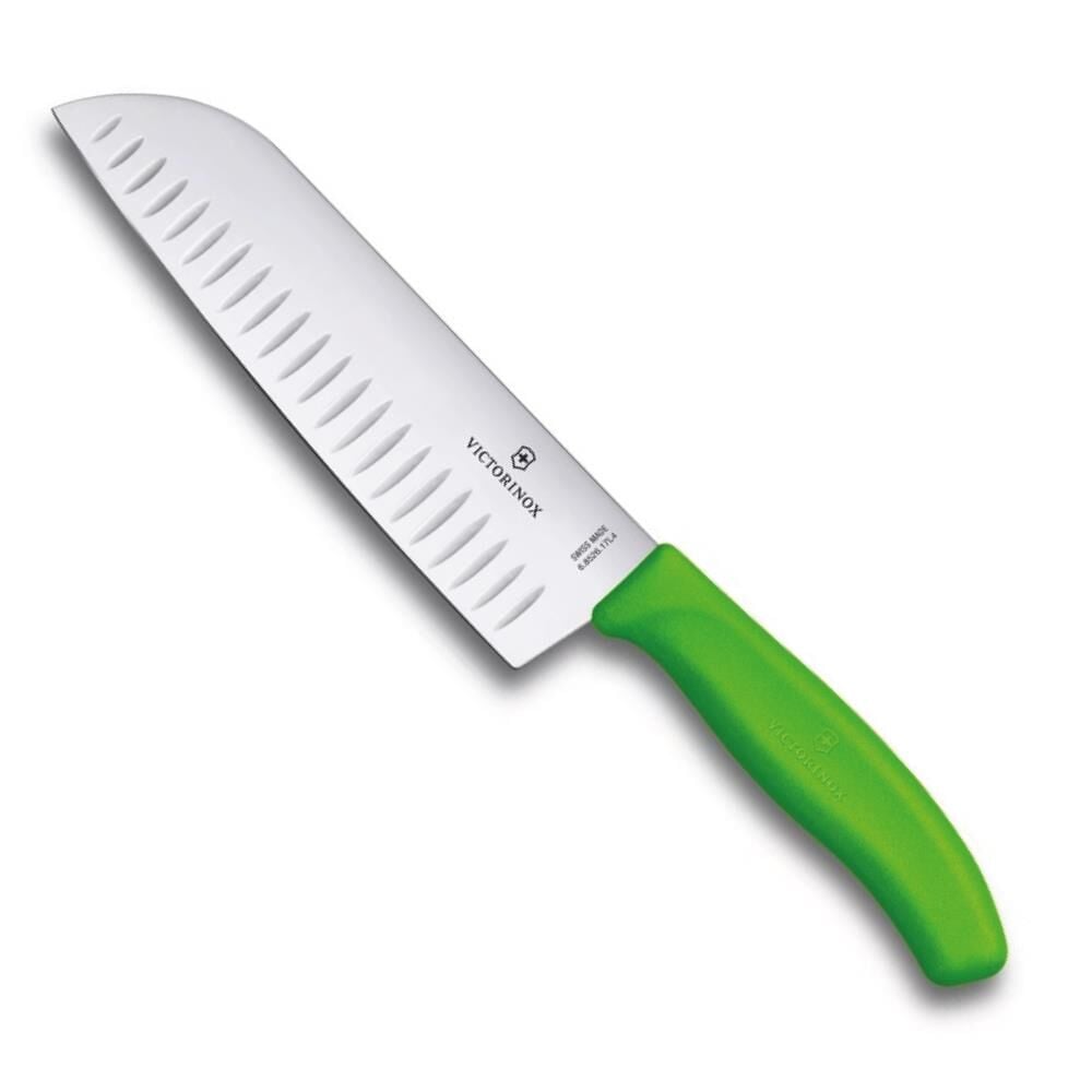 Victorinox SwissClassic 17cm Santoku Bıçağı Oluklu 6.8526.17L4B Yeşil