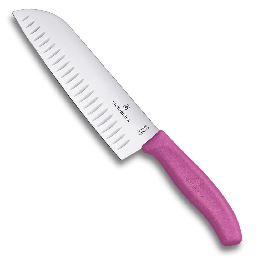 Victorinox SwissClassic 17cm Santoku Bıçağı Oluklu 6.8526.17L5B Pembe