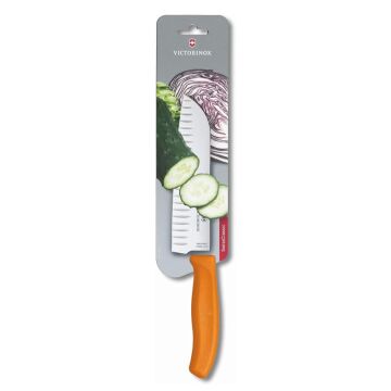 Victorinox SwissClassic 17cm Santoku Bıçağı Oluklu 6.8526.17L9B Turuncu