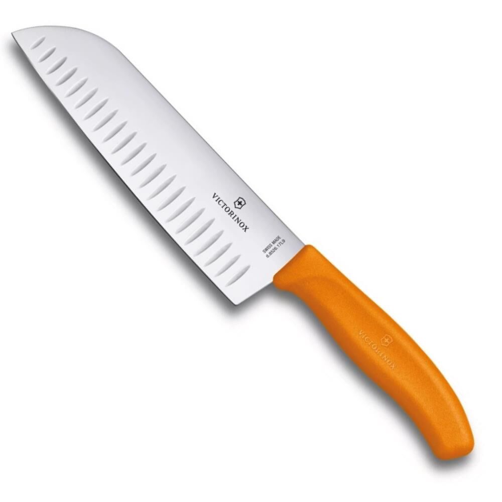 Victorinox SwissClassic 17cm Santoku Bıçağı Oluklu 6.8526.17L9B Turuncu