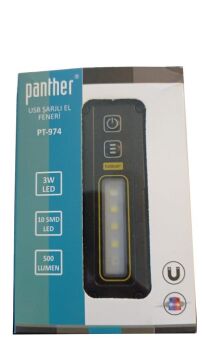 Panther 500 Lümen USB Şarjlı LED El Feneri PT-974