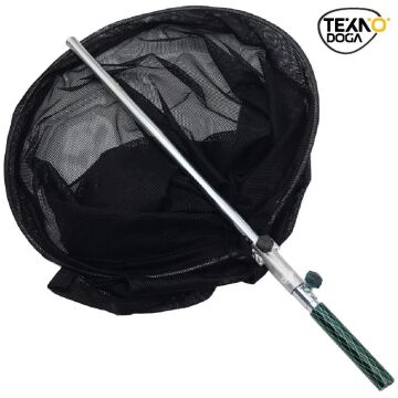 TAMSET 41x55cm Siyah Teleskobik Balık Avı Kepçesi Metal Sap