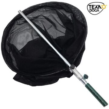 TAMSET 41x55cm Siyah Teleskobik Balık Avı Kepçesi Metal Sap