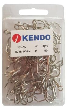 Kendo Treble 3'lü Olta İğnesi 8248 Beyaz Krom Çelik Üçlü İğne No:4 100 Adet