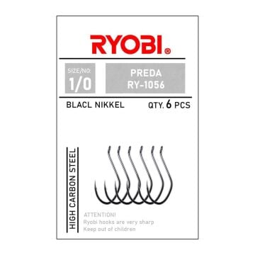 Ryobi 1056 Preda Olta İğnesi Delikli Black Nickel
