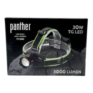 Panther 3000 Lümen TG LED USB Şarjlı Kafa Lambası PT-5993
