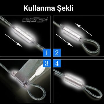 PORTFISH Çelik Olta Teli Kıstırma Burcu Tek Kanal BL-6003