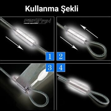 PORTFISH Çelik Olta Teli Kıstırma Burcu Tek Kanal BL-6003