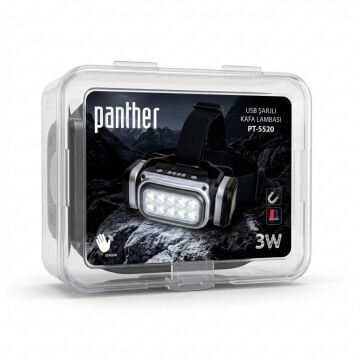 Panther 500 Lümen LED USB Şarjlı Hareket Sensörlü Kafa Lambası PT-5520