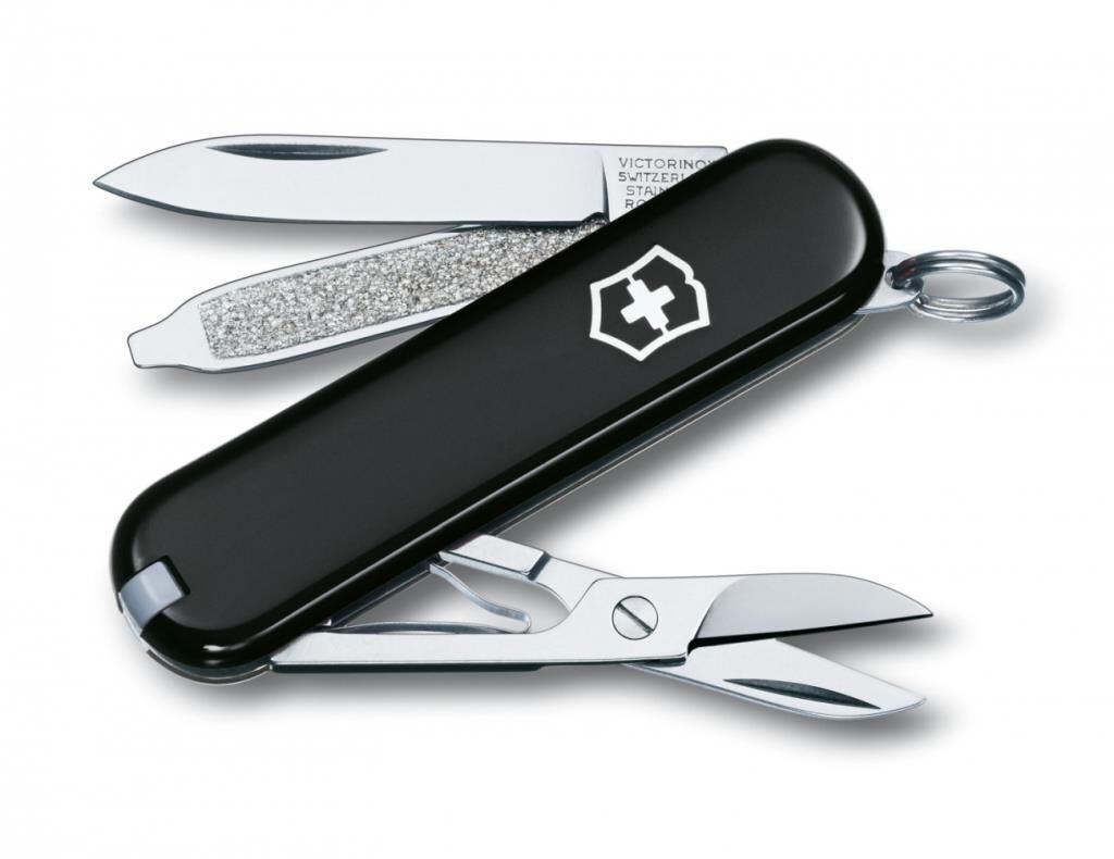 Victorinox Classic 0.6223.3B1 Siyah İsviçre Çakısı 58mm 7F