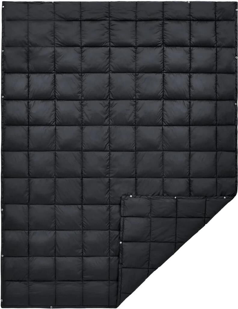 KingCamp Smart 540 Giyilebilir Panço Kamp Battaniyesi Siyah