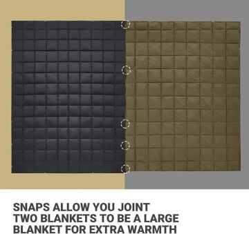 KingCamp Smart 540 Giyilebilir Panço Kamp Battaniyesi Siyah