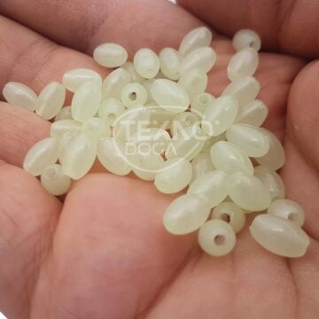 TAMSET 6x12mm 45g Fosforlu Boncuk Elips Glow Olta Boncuğu