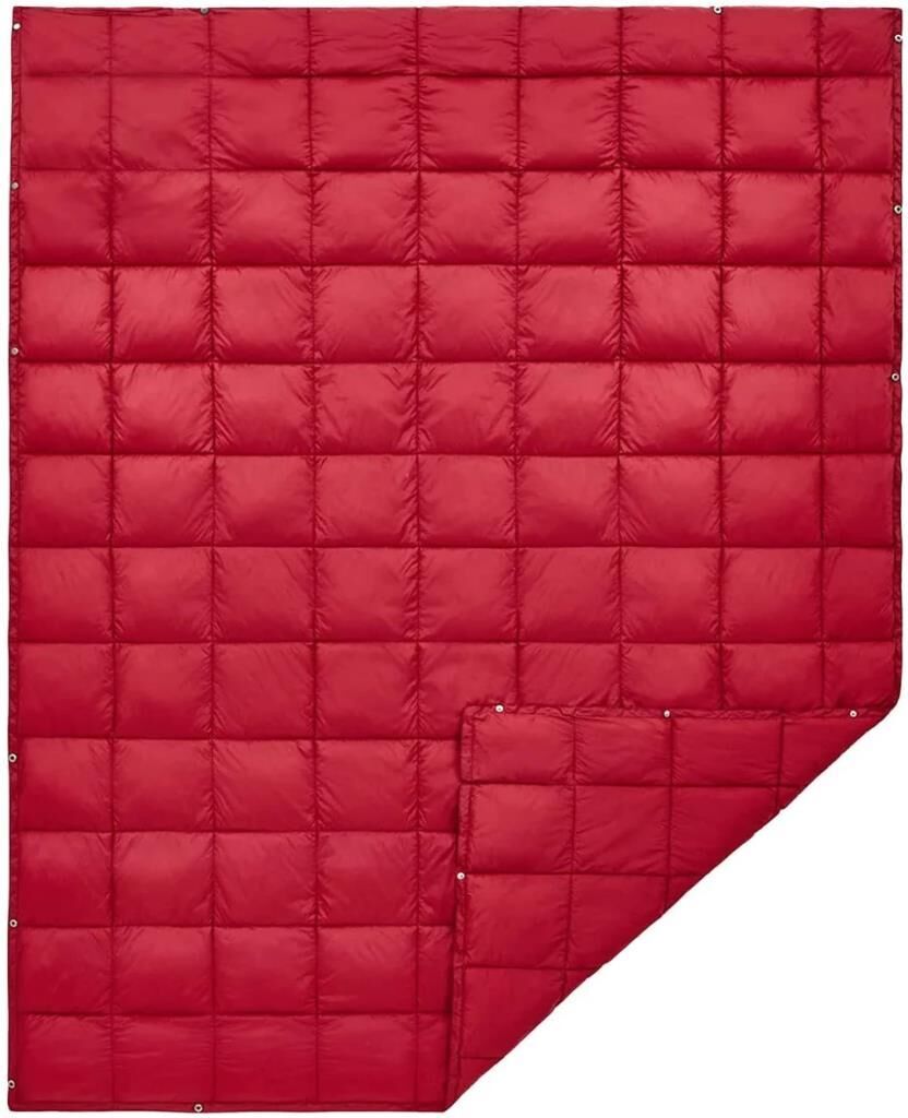 KingCamp Smart 540 Giyilebilir Panço Kamp Battaniyesi Kırmızı