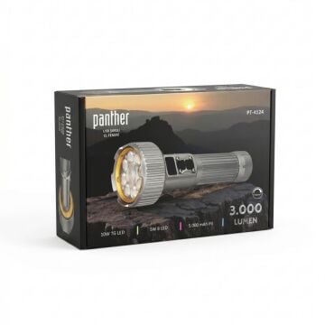 Panther 3000 Lümen TG LED USB Şajlı El Feneri PT-4124