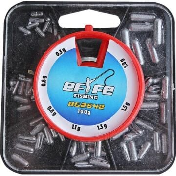 EFFE Boru Kutu Kıstırma Kurşun 100g Yarma Olta Kurşunu