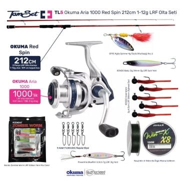 TAMSET Okuma Aria 1000 Red Spin 212cm 1-12 LRF Olta Seti TL5