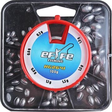 EFFE Elips Kutu Kıstırma Kurşun 100g Yarma Olta Kurşunu
