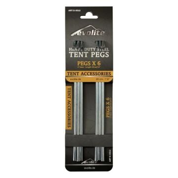 Evolite Tent Pegs 20cm Çelik Çadır Kazığı 6 ad.