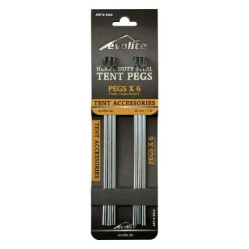 Evolite Tent Pegs 20cm Çelik Çadır Kazığı 6 ad.