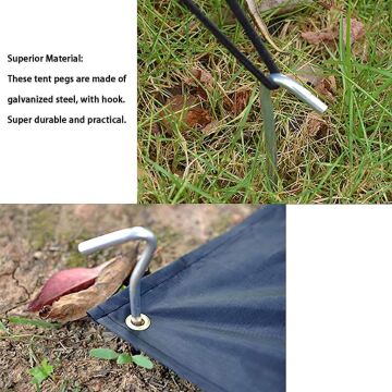 Evolite Tent Pegs 20cm Çelik Çadır Kazığı 6 ad.