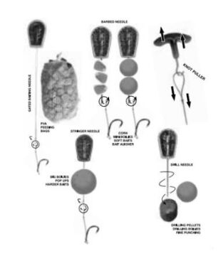 Lineaeffe Modern Sazan Avı Boili Delici İğne Kanca Makas Seti
