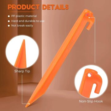 Evolite Arancio ABS 23cm Plastik Çadır Kazığı 6 ad.
