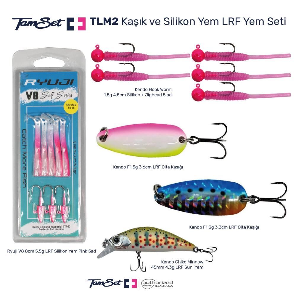 TAMSET LRF Avları İçin Silikon Yem ve Kaşık Seti TLM2