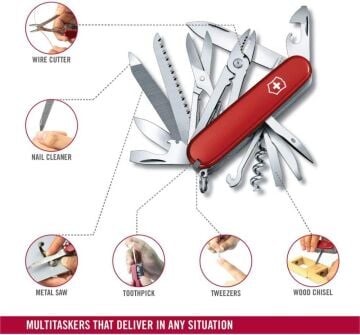 Victorinox Handyman 1.3773 Kırmızı İsviçre Çakısı 91mm 24F