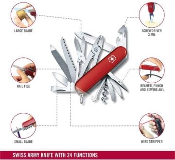 Victorinox Handyman 1.3773 Kırmızı İsviçre Çakısı 91mm 24F