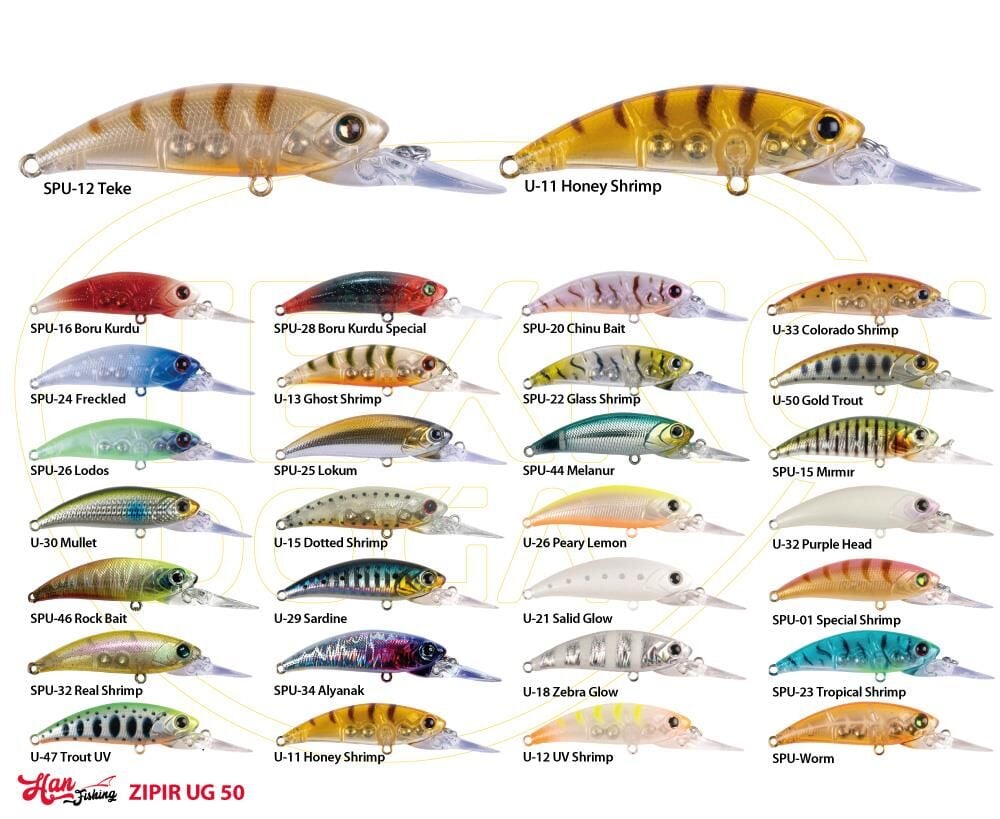 HanFish Zıpır UG 5cm 5g Suni Yem Chinu Bait