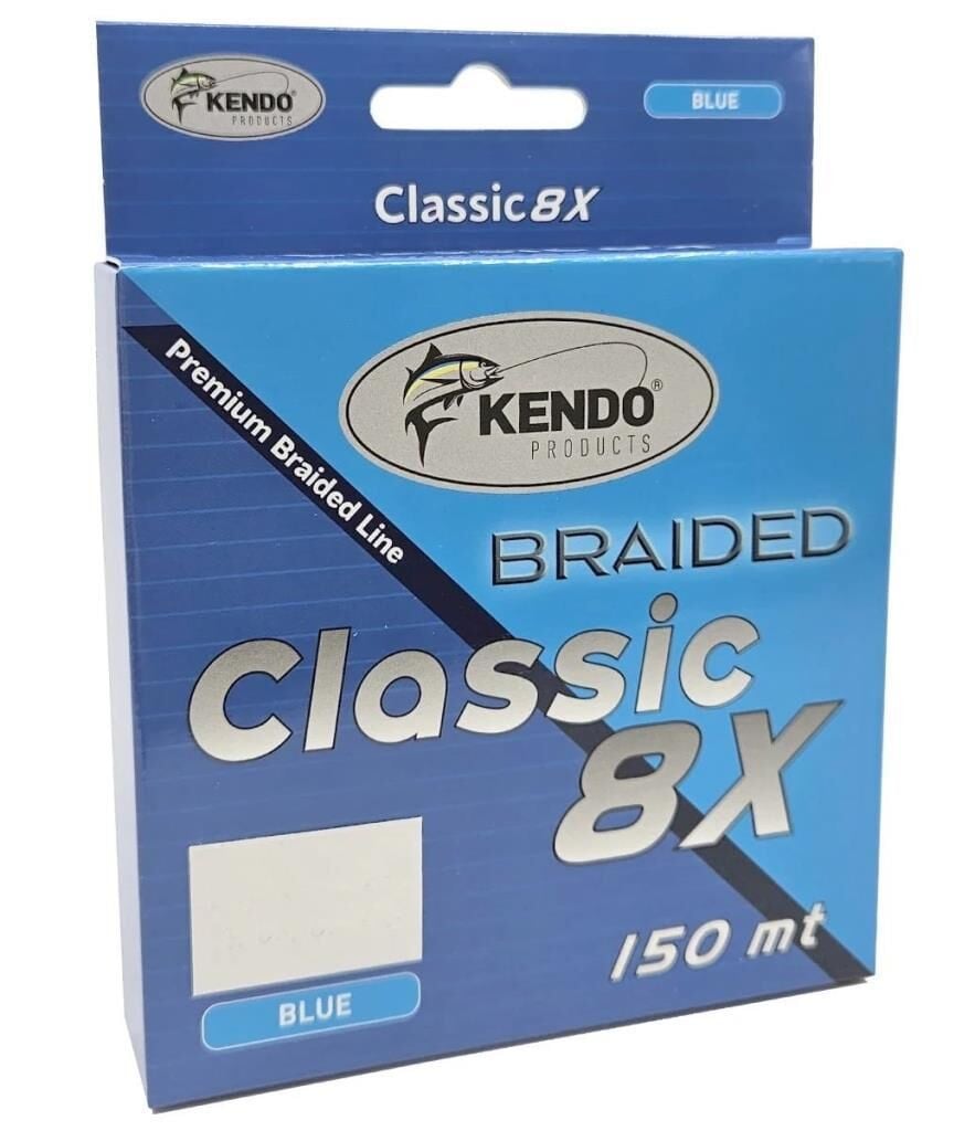 Kendo Classic 150m 8x 8 Kat Örgü İp Olta Misinası Blue 0.12mm
