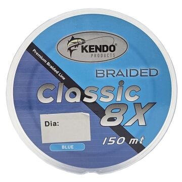 Kendo Classic 150m 8x 8 Kat Örgü İp Olta Misinası Blue 0.12mm