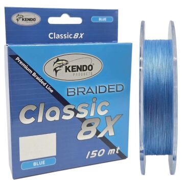 Kendo Classic 150m 8x 8 Kat Örgü İp Olta Misinası Blue